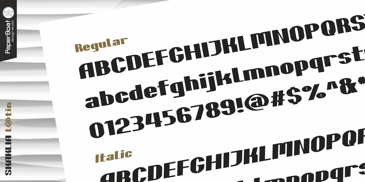 Przykład czcionki Skaklia Rounded Italic